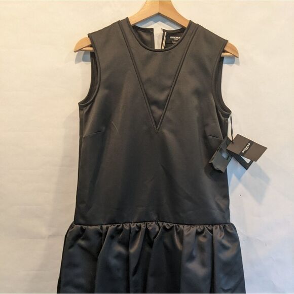 Rochas Paris taffeta black dress 2(38) BNWT - Picture 3 of 9